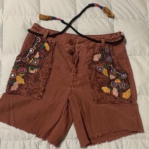 Free people embroidered shorts